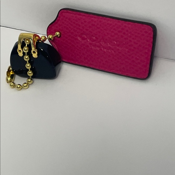 Coach Hang Tag & Obsidian Stone Purse Bag Charm Set - Picture 3 of 4